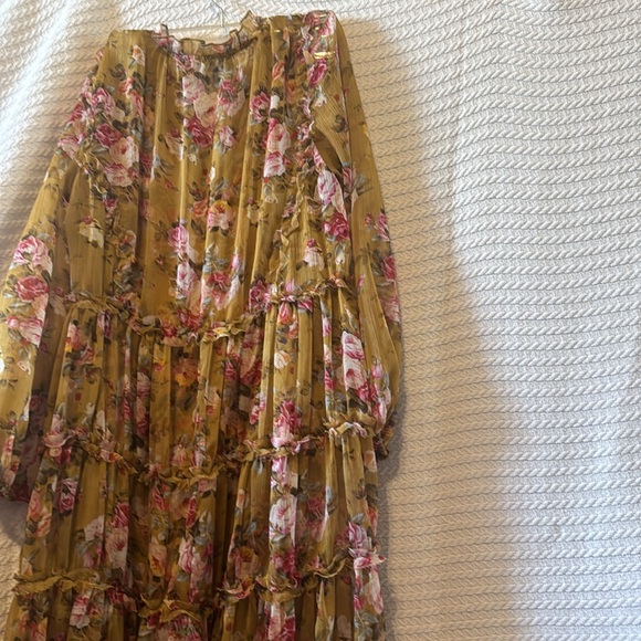 Opt brand size L women dress beautiful flower print with silky slip underneath - Picture 8 of 10